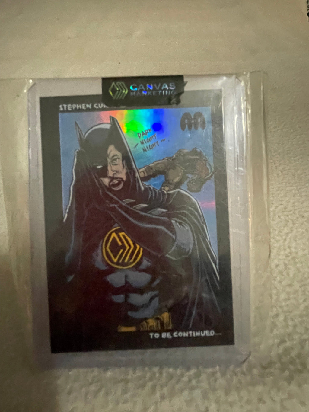Canvas Marketing – Stephen Curry Batman Art Card | Holographic Foil | Pop 8/30
