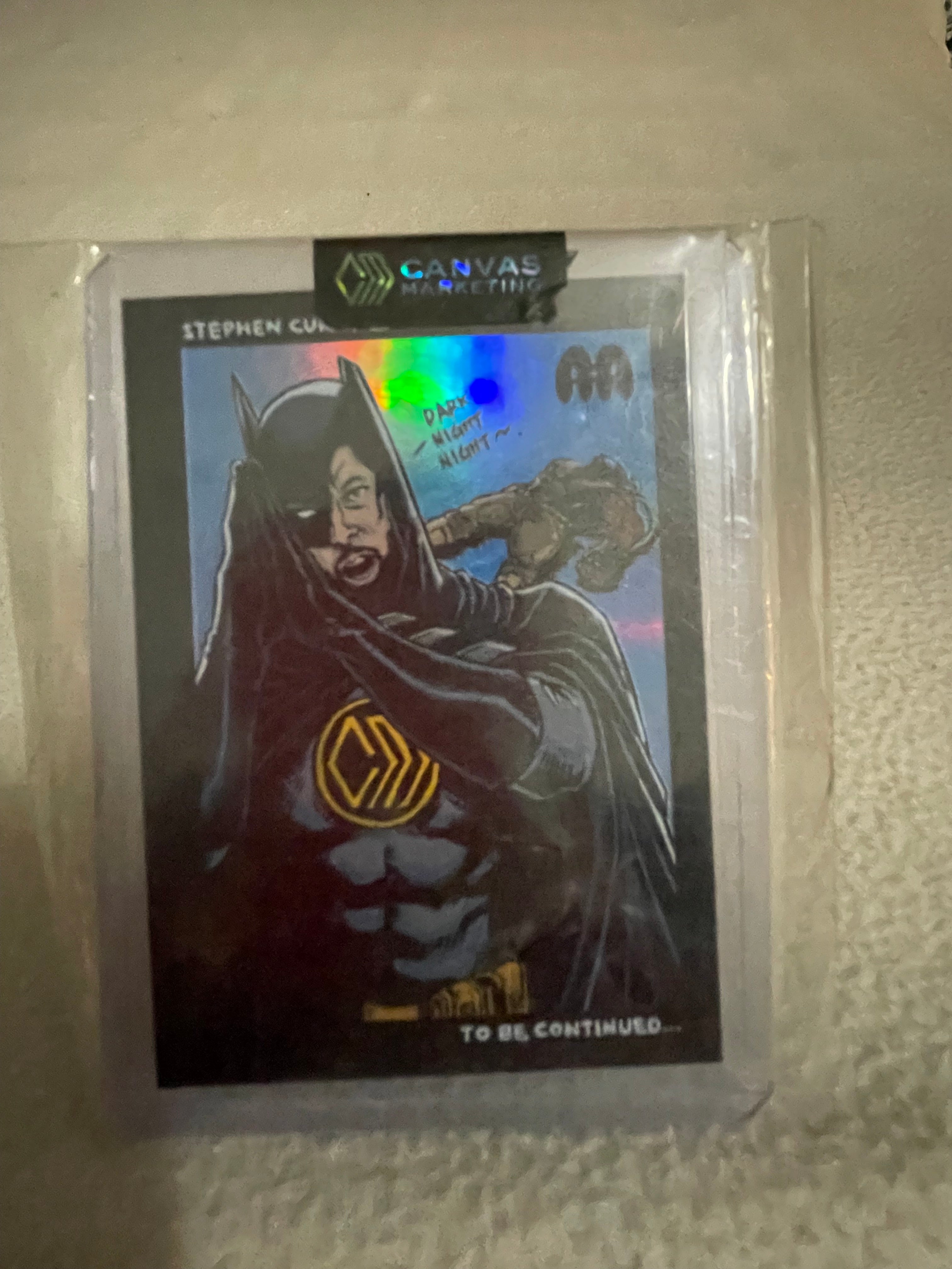 Canvas Marketing – Stephen Curry Batman Art Card | Holographic Foil | Pop 8/30