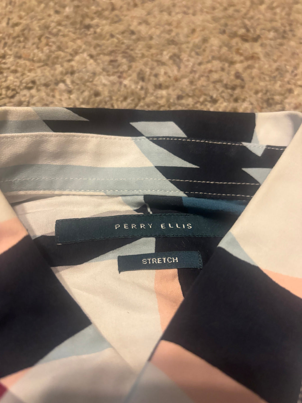 Perry Ellis Stretch Abstract Print Short-Sleeve Shirt
