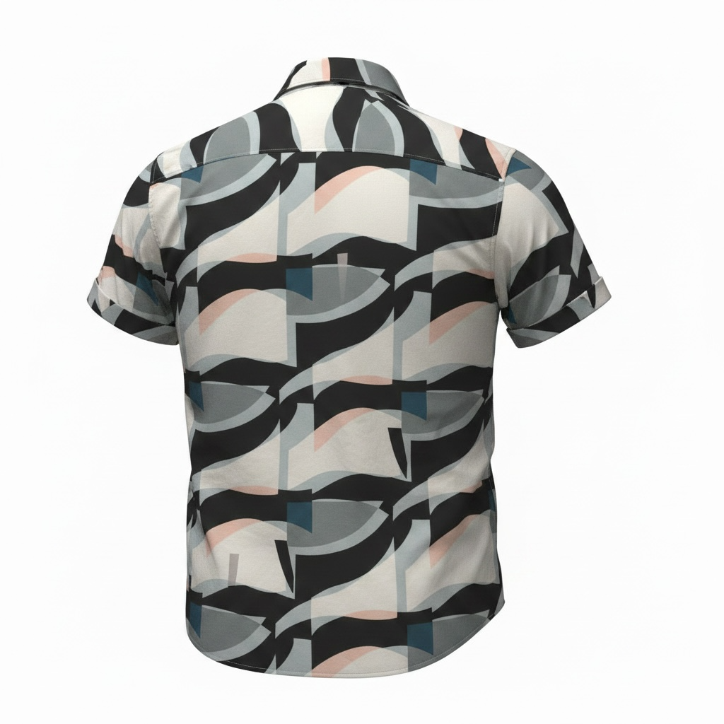 Perry Ellis Stretch Abstract Print Short-Sleeve Shirt