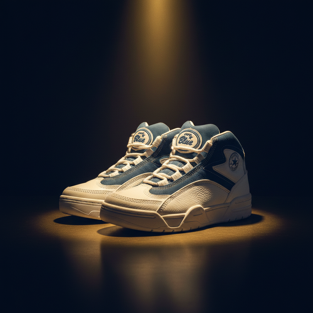 Converse CONS Blue Mid - Side View