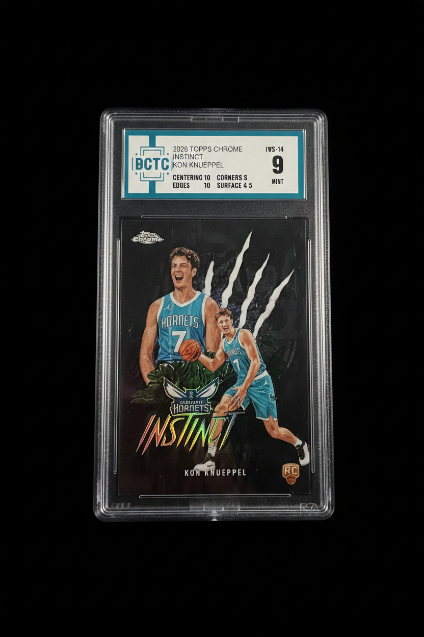 2025 Topps Chrome Instinct Ron Knueppel Charlotte Hornets DCTC 9 Mint