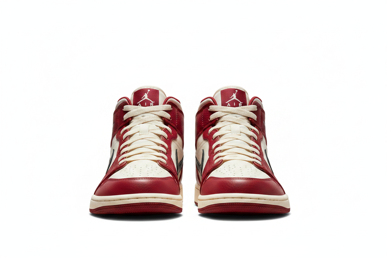 Air Jordan 1 Mid SE – Team Red / University Red-Sail (W)