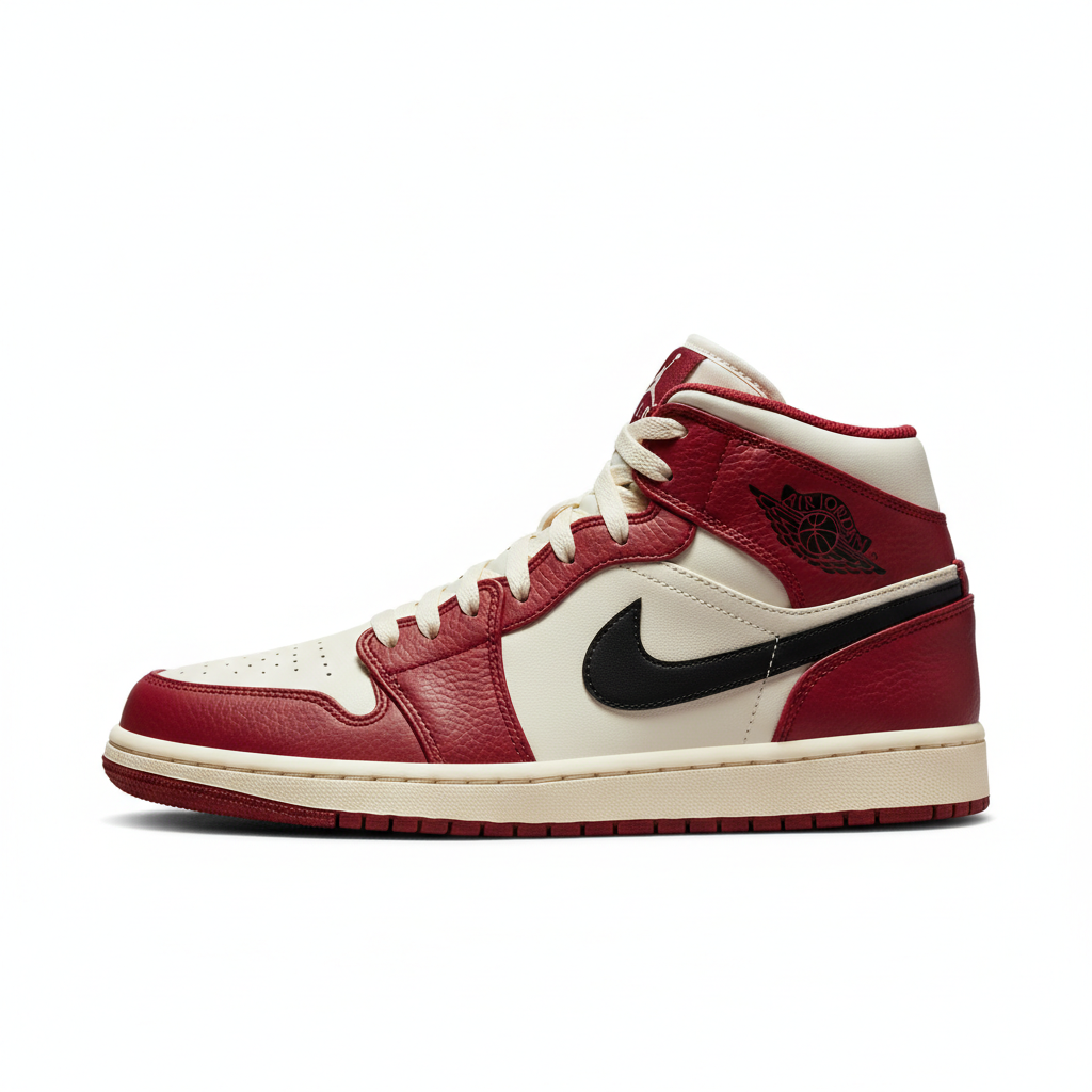Air Jordan 1 Mid SE – Team Red / University Red-Sail (W)