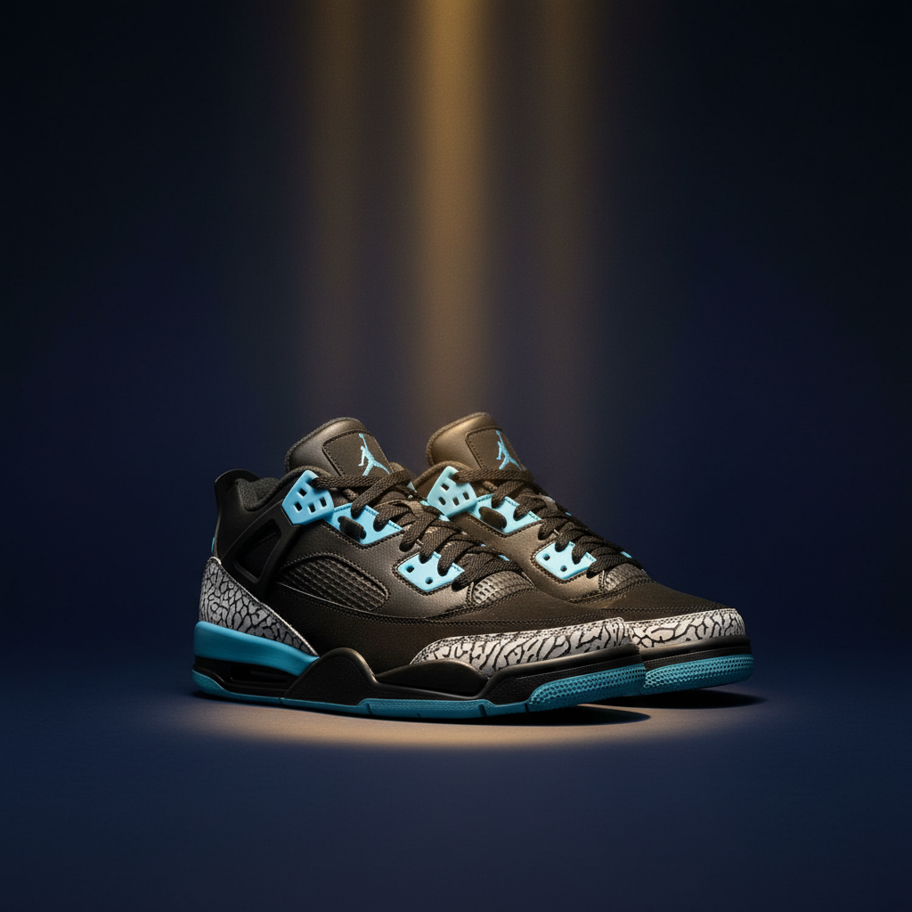 Jordan Spizike Low - Dark Navy Background