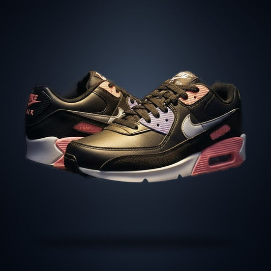 Nike Air Max 90 LTR (GS) – Black / Metallic Silver / Pink / Lavender